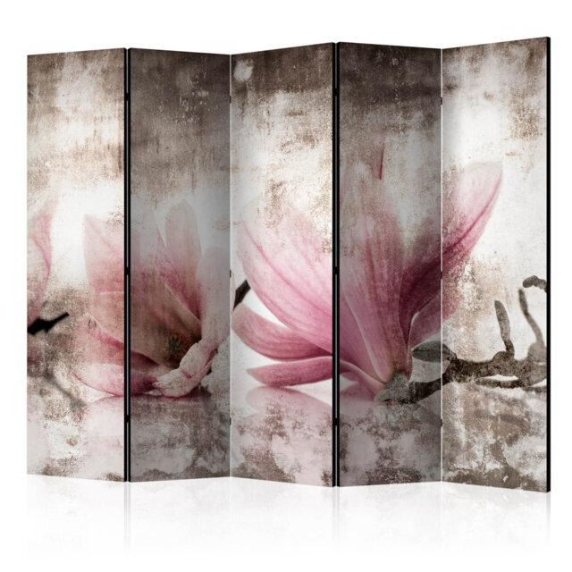 225cm W x 172cm H 5 - Panel Wood Folding Room Divider