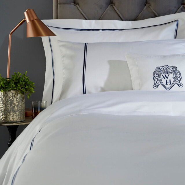 800 Thread Count Double Cord Embroidered Oxford Sateen Pillowcase