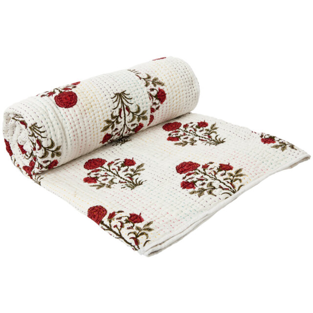 Colello Cotton Floral Quilted Bedspread