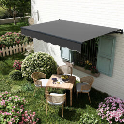 Retractable Patio Awning with Polyester Cover ,Door Canopy,Window Awning,Freestanding Awning