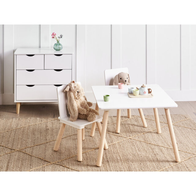 Kids Table with Chairs WRINGLEY White