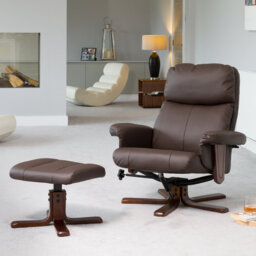 Robillard 88cm Wide Faux Leather Swivel Ergonomic Recliner with Massager