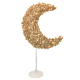 5Ft Eid Moon Tree & LED Lights - Gold