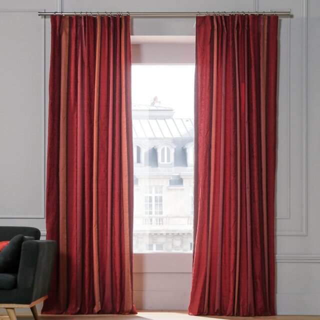 Chenonceau Pencil Pleat Room Darkening Single Curtain Panel