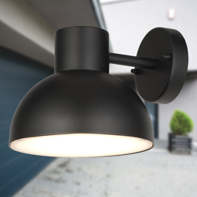 Satin Black Outdoor Wall Lantern