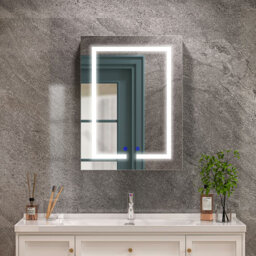Chriss Wall Mounted Mirrored Bathroom Cabinets 3 Adjustable Shelves with Mirror