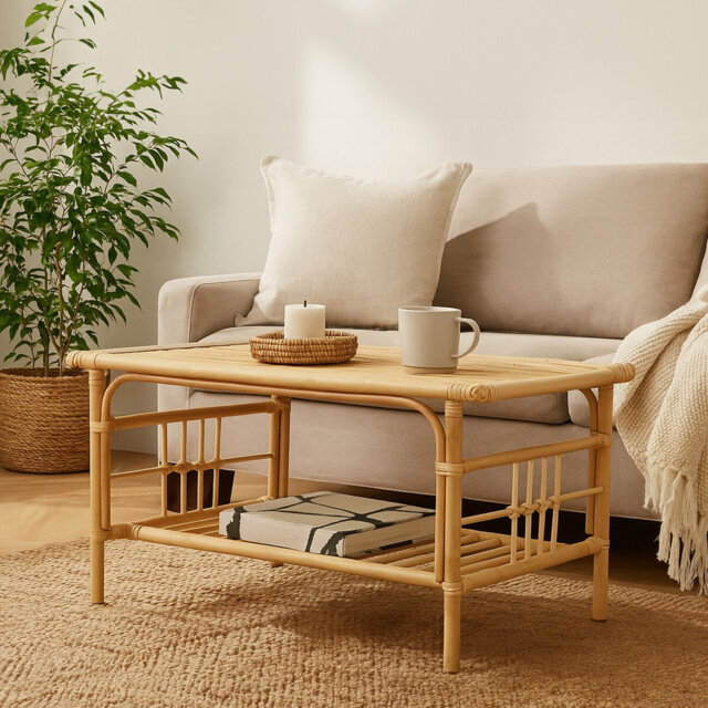 Bourbeau Four Leg Coffee Table with Storage
