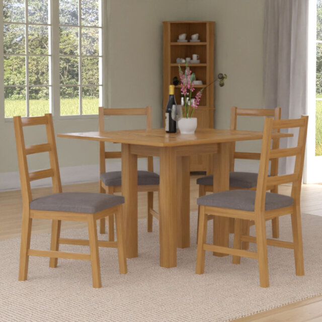 4 - Person Solid Oak Dining Set