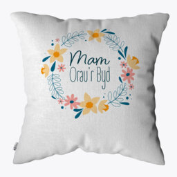 Floral White Square Throw Pillow Cover