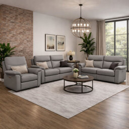 Alessandrina Real Leather Power Recliner 3 + 2 + 1 Sofa Set with USB Charging