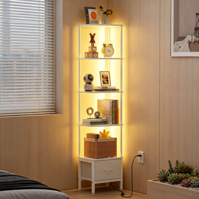 171cm H x 37cm W Metal Bookcase
