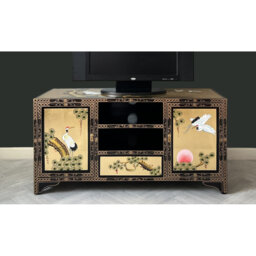 "Delaryd Gold Leaf Hand Painted TV Cabinet Media Stand for TVs up to 55"""