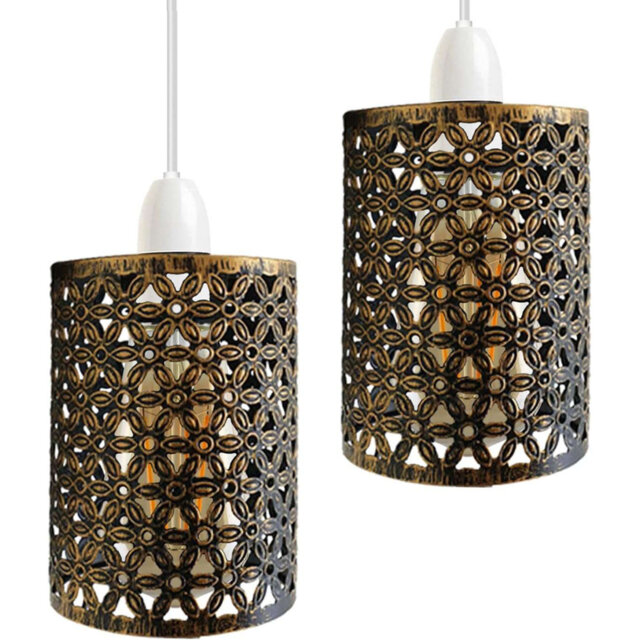 Arohi 13.5cm H x 11cm W Metal Drum Lamp Shade ( Screw On )