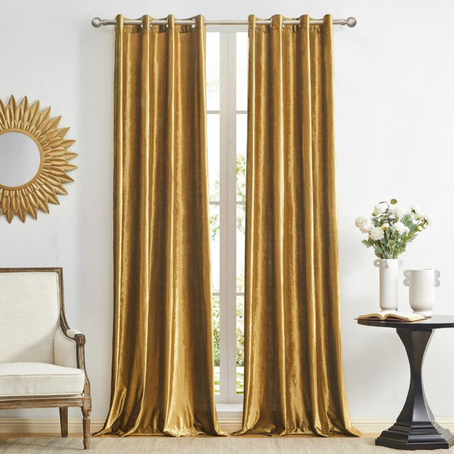 Velvet Blackout Curtain Panel Pair