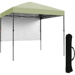 Easy Assembly Pop-Up Gazebo Tent 2.2 x 2.2m – Waterproof & UV-Resistant Outdoor Shelter – Heat Insulation, Side Panel, Collapsible, Portable, Storage