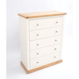 5 Drawer 90Cm W Solid Wood Chest Of Drawers