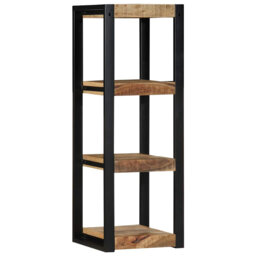 Wall Shelf 35X35x100 Cm Solid Rough Wood Mango