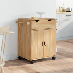 "Khinvasara vidaXL Kitchen Trolley ""OTTA"" 59x45x80 cm Solid Wood Pine"