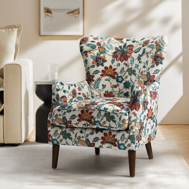 Alayzhia 72.39cm W Country Upholstered Armchair with Wingback