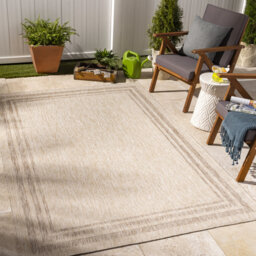 Clemow Indoor & Outdoor Boho Jute-Look Rug Beige