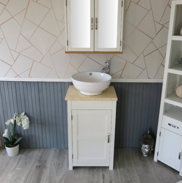 Slimline Compact 515mm Free-standing Cloakroom Vanity Unit