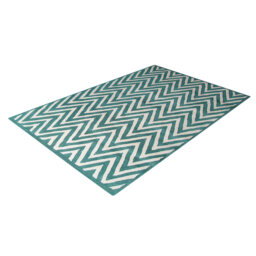 Ziggy Hand-Tufted Turquoise Area Rug