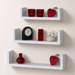 Hudson Shelf Kits, pack of 3 bookend wall shelves