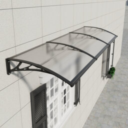 Polycarbonate Door & Window Canopy Awning, UV-Resistant Outdoor Shelter with ABS Brackets for Porch, Patio & Entrance, Rain & Snow Protection