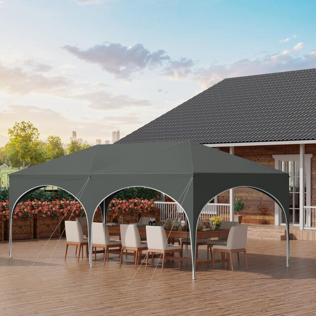 Pop-Up Gazebo, Gazebo With Sides 3M X 6M, Folding Event Shelter For Outdoor, Garden, Camping, Height Adjustable, Waterproof, Uv-Protection, With Carry