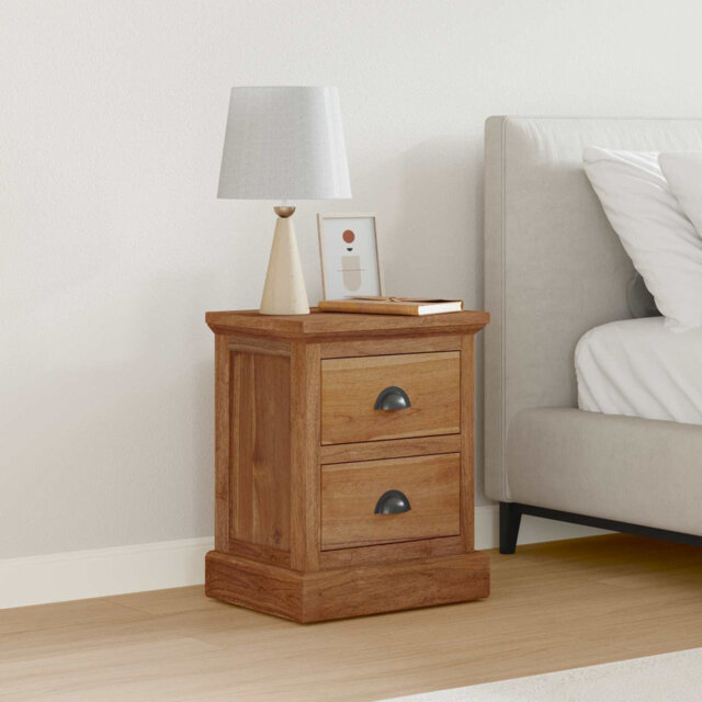 40cm W Solid Wood Bedside Table