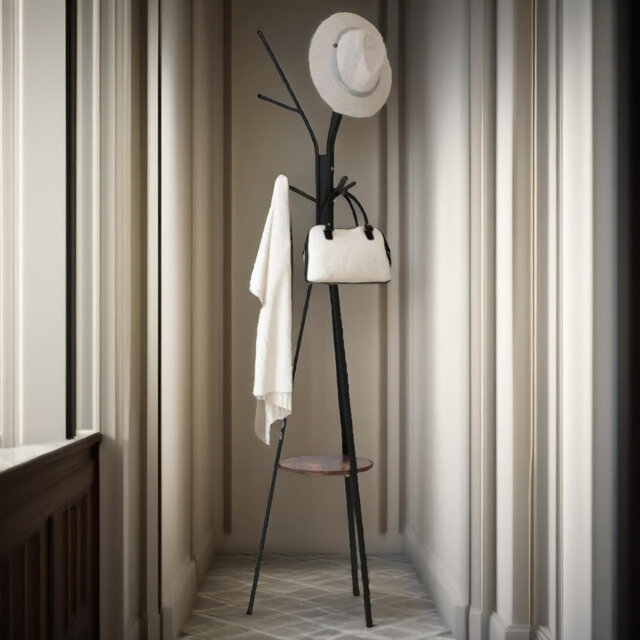 Malo Free-standing 9 - Hook Coat Stand Entryway Hallway Furniture