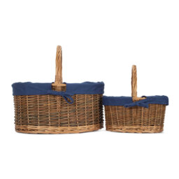 August Grove 2 Piece Wicker Shopper Basket Set