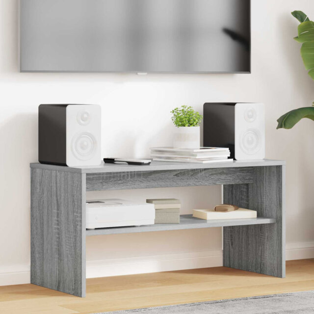 TV Cabinet with Shelf with Storage Engineered Wood Media Home Solution