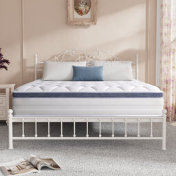 24Cm Memory Foam Pockect Sprung Coils Hybrid Mattress For Lower Motion, Mediun Firm Mattress in-a-Box