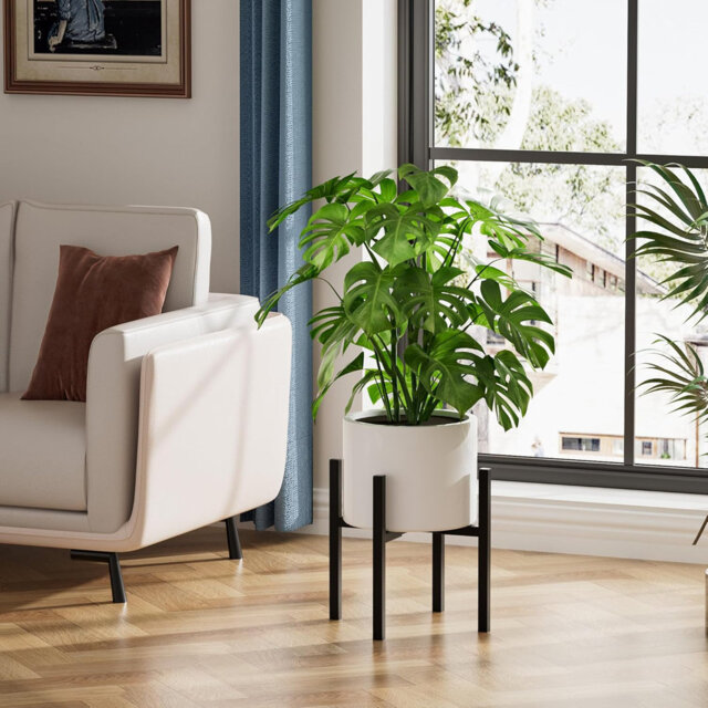 Adjustable Metal Plant Stand for Outdoor and Indoor Use, Fits 20-36 cm Flower Pot Stand