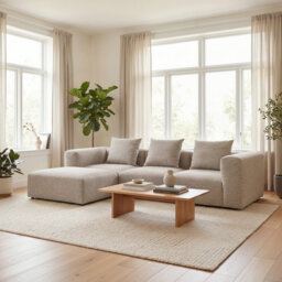 Vector 4 Seater Modular Corner Sofa Fabric 301cm L Shaped Sectional