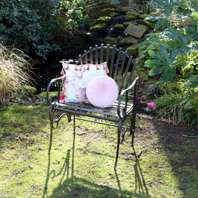 Ornate Metal Painted Garden Chair 62Cm
