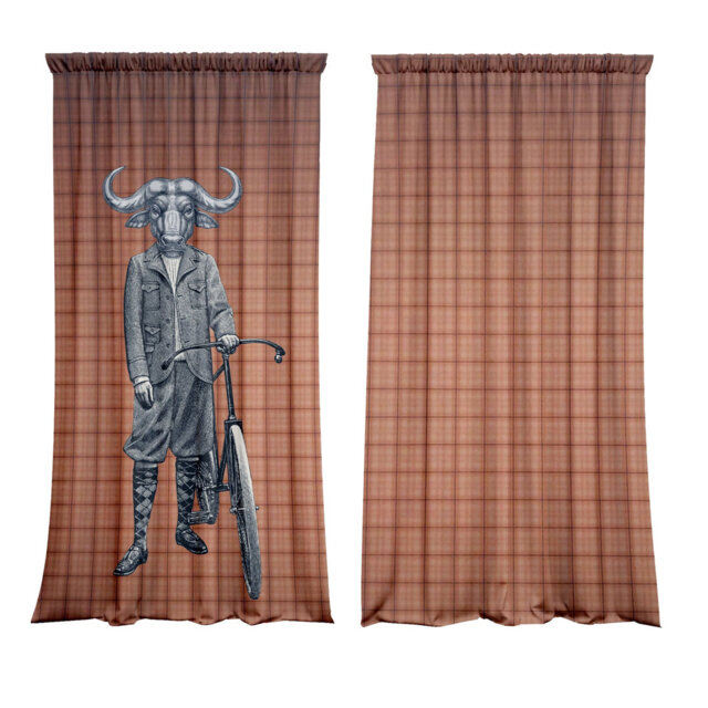 Cactier Velvet Blackout Slot Top Curtain Pair