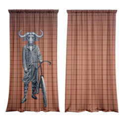 Cactier Velvet Blackout Curtain Panel Pair