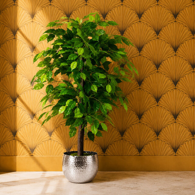 90cm Faux Tree in Metal Planter