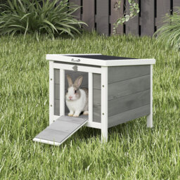 Weather Resistant Rabbit Hutch with Ramp