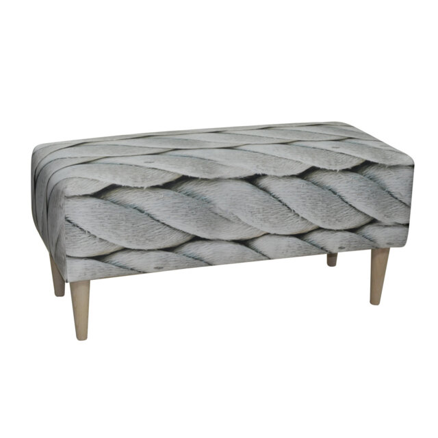 Marine Polyester Blend Upholstered Bench