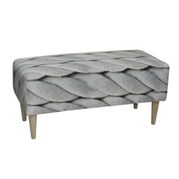 Marine Polyester Blend Upholstered Bench