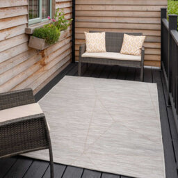 Aliecia Beige Flatweave Indoor Outdoor Rug