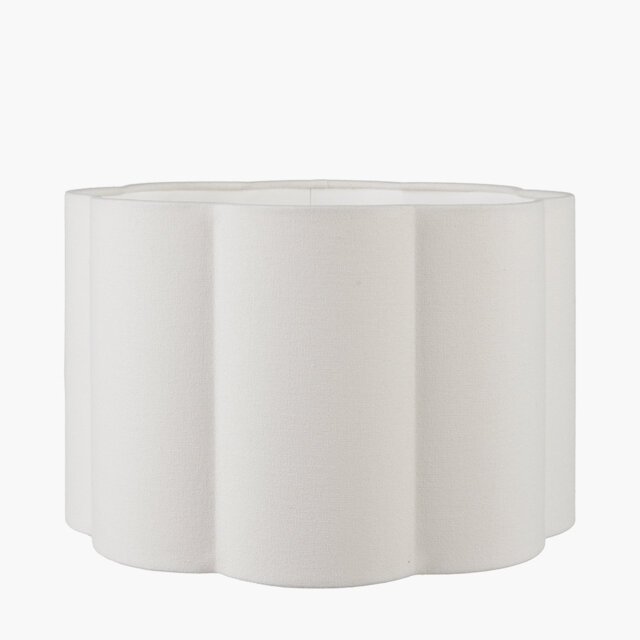 Bloom Cotton Novelty Lamp Shade ( Uno ) in White