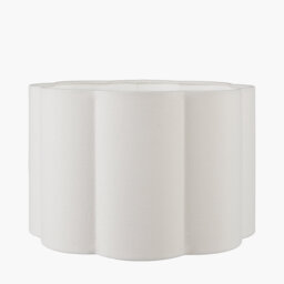 Bloom Cotton Novelty Lamp Shade ( Uno ) in White
