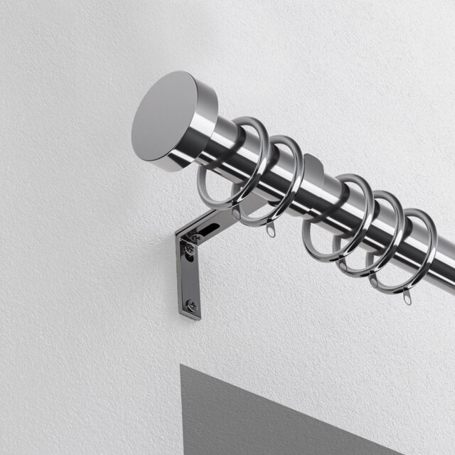Steel 2.8cm Single Curtain Pole