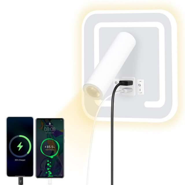 Wall-Mounted Rotating Bedside Lamp
