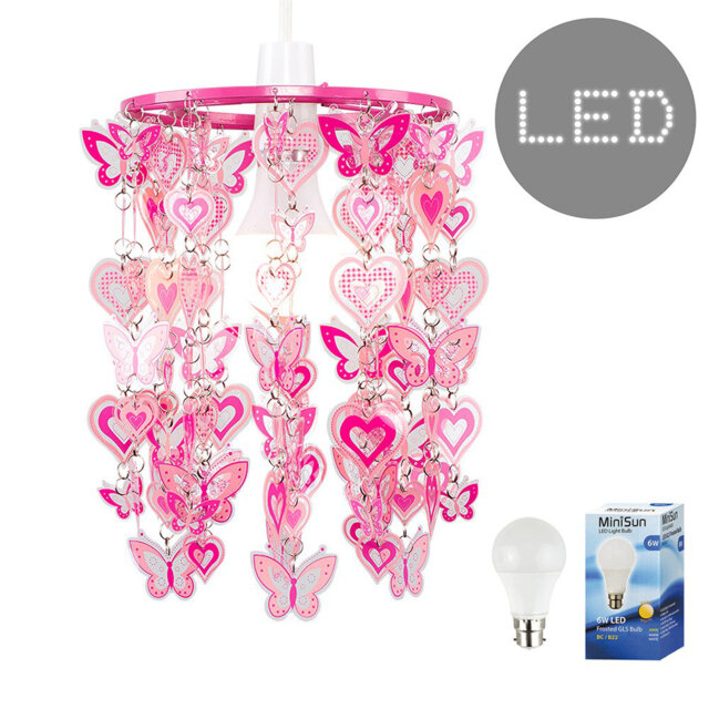 30cm H x 18cm W Porcelain Silk Lamp Shade ( Screw On ) Pink