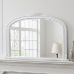 Overmantle Arched Bevelled Victorian Mirror